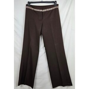 Speechless Brown‎ Sequin Waistband Wide Leg Dress Pants Size 9 Brown Y2k  Preppy